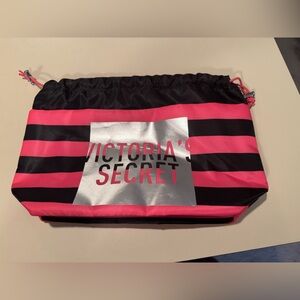 Victoria's Secret Pink and Black Drawstring Bag